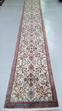 4.6m long pure wool hand knotted Persian Heriz hall runner rug Perth
