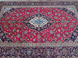 Full room size lambs wool hand knotted Persian Kashan rug 300x200cm Perth