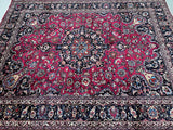 Large room size wool handmade Persian Mashad rug signed 3.2x2.5m Perth