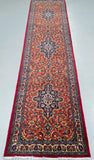 Masterpiece hand knotted vintage Persian Qum hall runner rug 305x80cm Australia