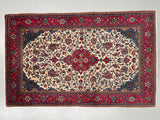 Fine lambs wool traditional handmade Persian Sarough rug 1.6x1m