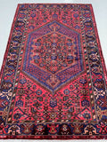 Dense quality woolen hand knotted Persian Zanjan rug 2.1x1.4m