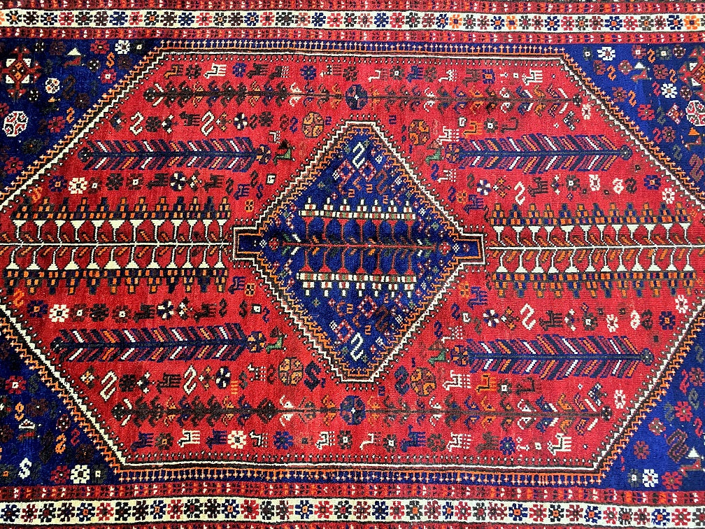 2.5x1.5m Vintage Shiraz Persian Rug - shoparug