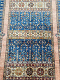 Lamb’s wool hand knotted Afghan Chobi rug 226x138cm Australia